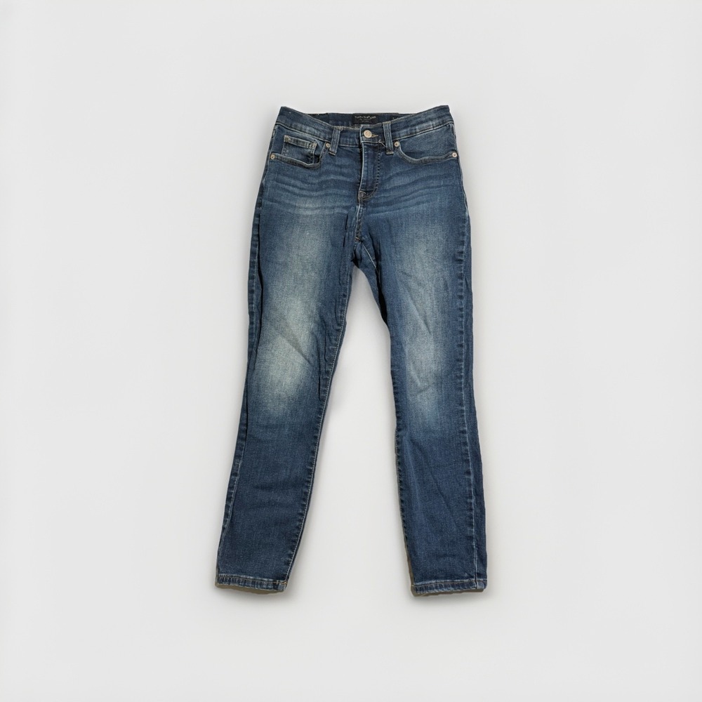 Lucky brand blue dark‎ denim jeans, women's 4, zip fly